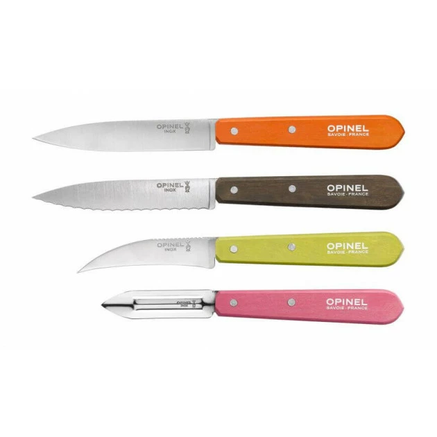 Coffret 3 Couteaux de Cuisine et un Eplucheur Fifties Les Essentiels Opinel Offres ???? Coffret 3 Couteaux de Cuisine et un Eplucheur Fifties Les Essentiels Opinel ???? -Mastrad Shop coffret 3 couteaux de cuisine et un eplucheur fifties les essentiels opinel